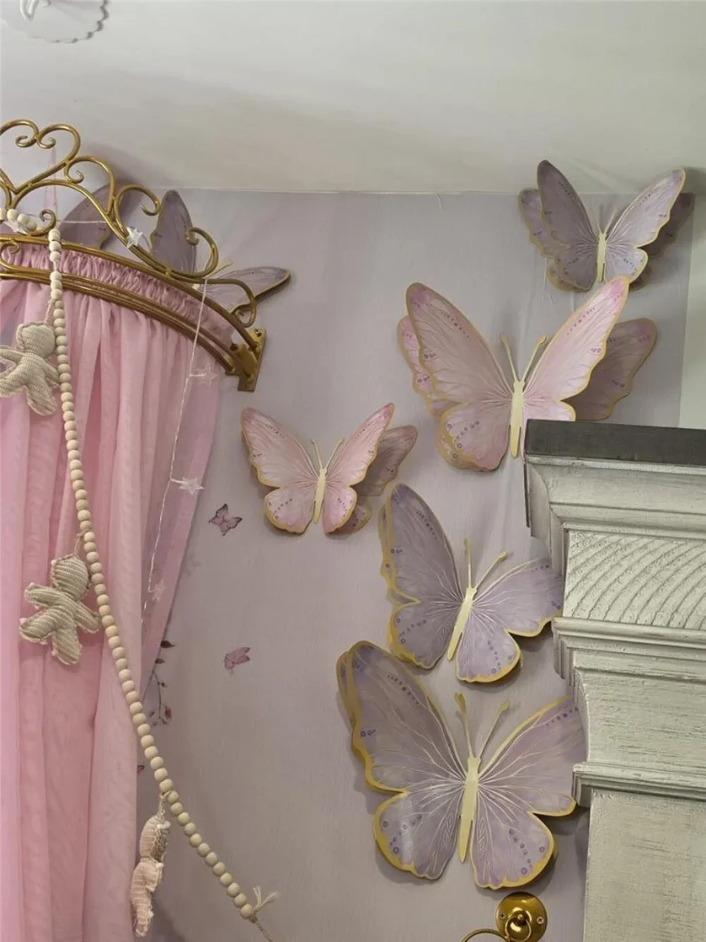 Giant 3D Metallic Gold Butterfly Wall Decor, 10